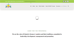 Desktop Screenshot of farmersmarketsontario.com